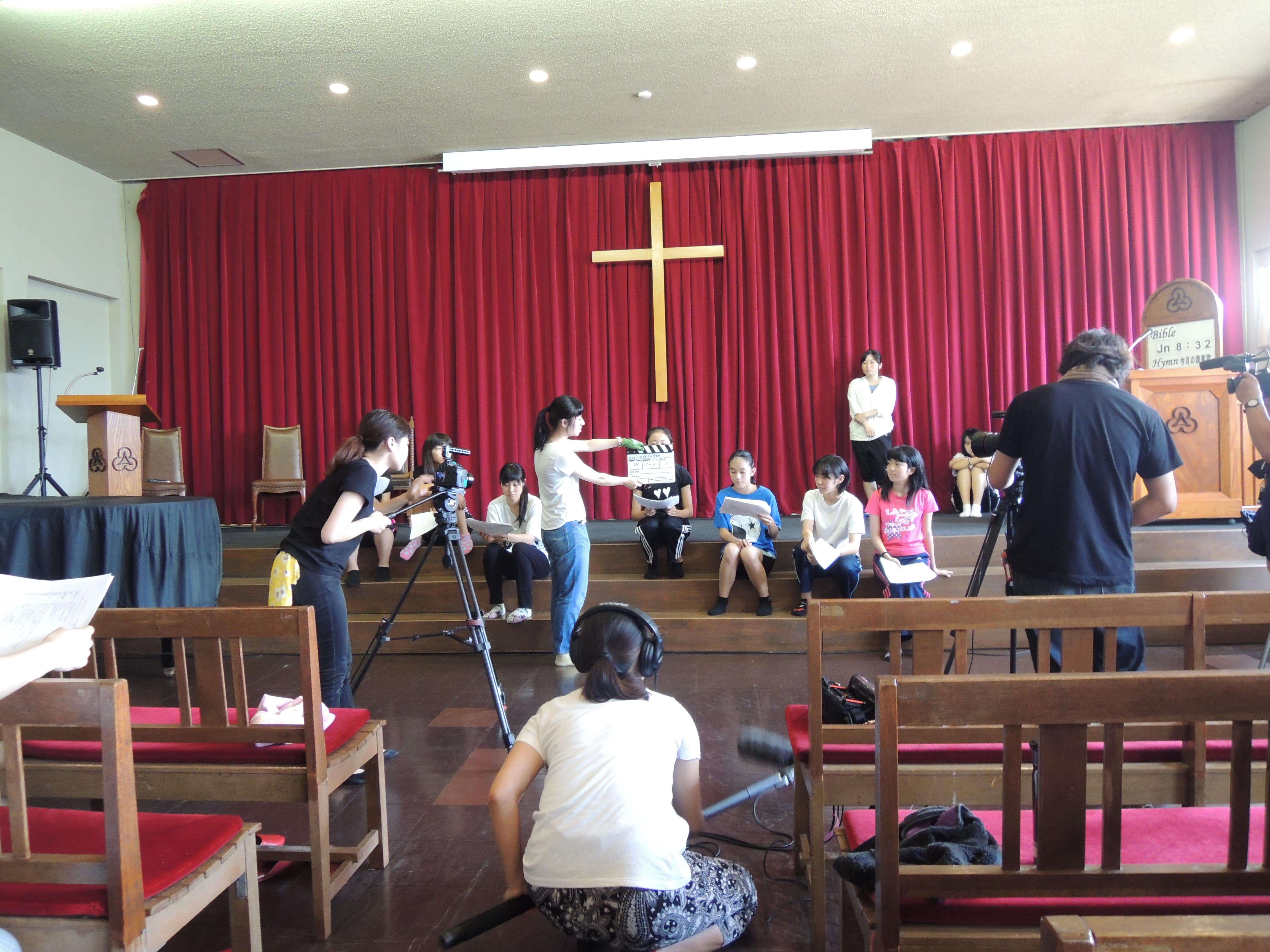 第35回まつやま市民シンポジウム記念事業 「まつやま市民映画」前回の制作風景